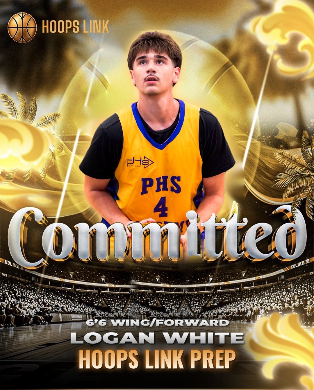 Logan White commitment graphic